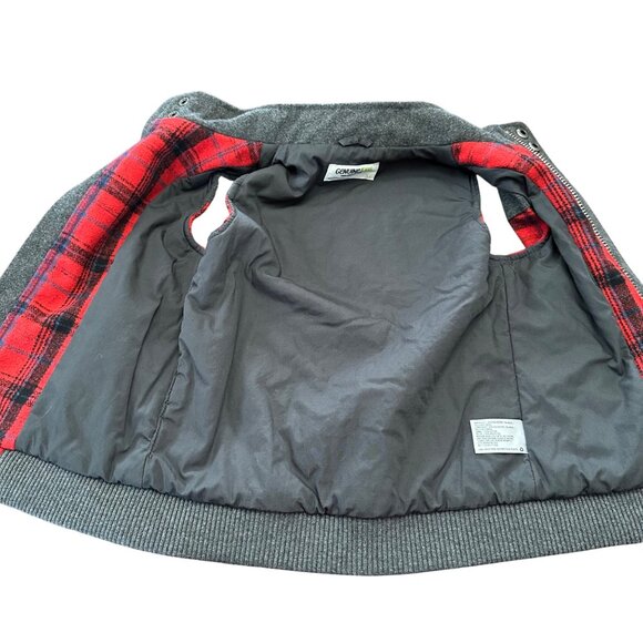 Oshkosh Genuine Kids Vest Boys 5T Red Gray Plaid Outerwear Full Zip - Picture 4 of 8
